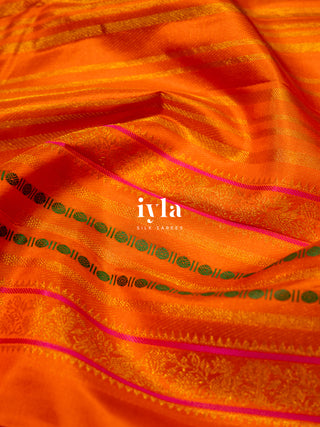 The Timeless Legacy Weave Kanjeevaram in Orange Blossom