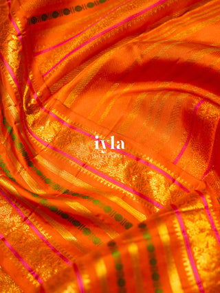 The Timeless Legacy Weave Kanjeevaram in Orange Blossom