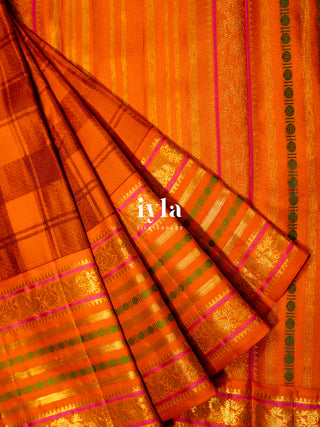 The Timeless Legacy Weave Kanjeevaram in Orange Blossom