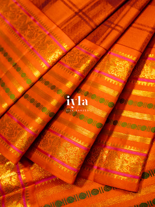 The Timeless Legacy Weave Kanjeevaram in Orange Blossom
