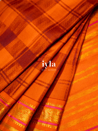 The Timeless Legacy Weave Kanjeevaram in Orange Blossom