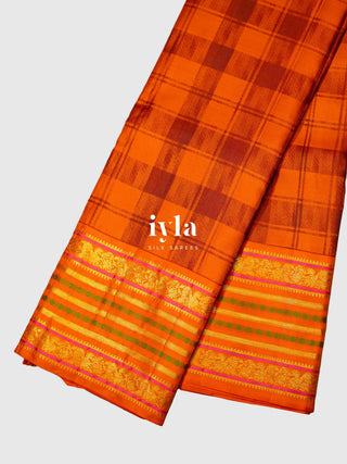 The Timeless Legacy Weave Kanjeevaram in Orange Blossom