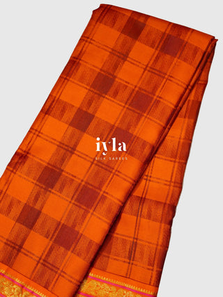 The Timeless Legacy Weave Kanjeevaram in Orange Blossom