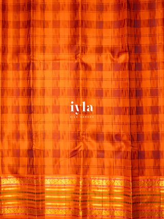 The Timeless Legacy Weave Kanjeevaram in Orange Blossom