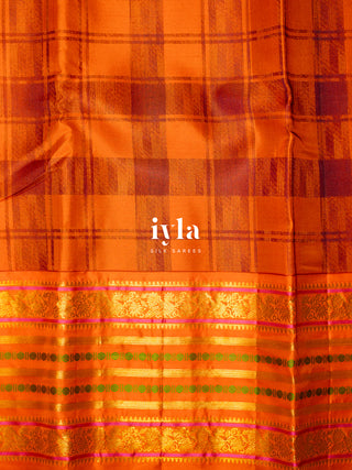 The Timeless Legacy Weave Kanjeevaram in Orange Blossom