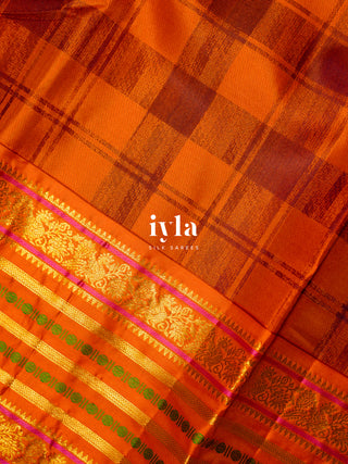 The Timeless Legacy Weave Kanjeevaram in Orange Blossom