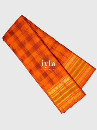 The Timeless Legacy Weave Kanjeevaram in Orange Blossom