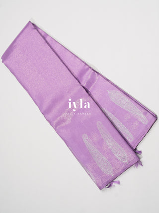 The Pastel Lavender Glow Paisley Kanjeevaram