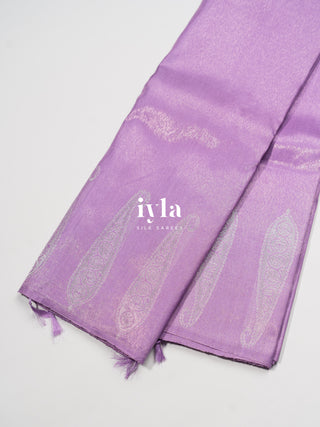 The Pastel Lavender Glow Paisley Kanjeevaram