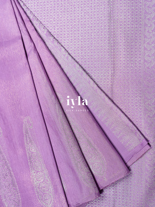 The Pastel Lavender Glow Paisley Kanjeevaram