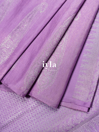 The Pastel Lavender Glow Paisley Kanjeevaram