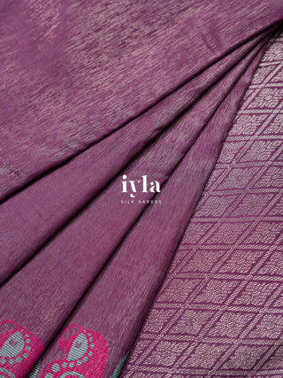 The Parrot Perch Play Kanjeevaram in Orchid Purple