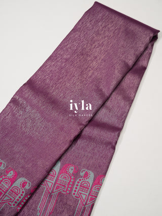 The Parrot Perch Play Kanjeevaram in Orchid Purple