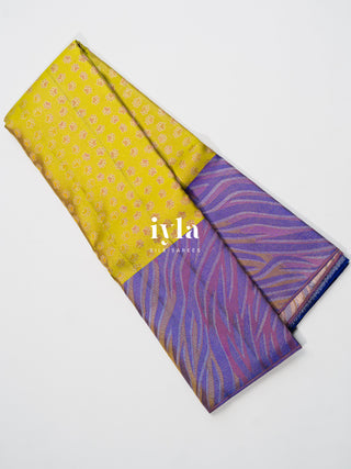 The Pawsome Kanjeevaram Silk Saree in Sulphur Spring