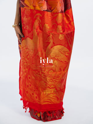 The Peacocks of the Sacred Grove Kanjeevaram