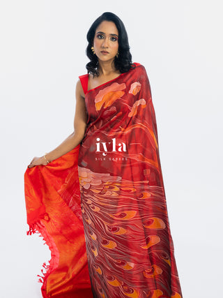 The Peacocks of the Sacred Grove Kanjeevaram