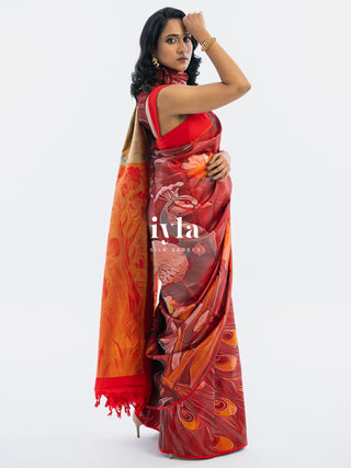 The Peacocks of the Sacred Grove Kanjeevaram