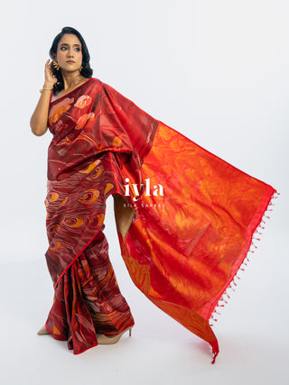 The Peacocks of the Sacred Grove Kanjeevaram