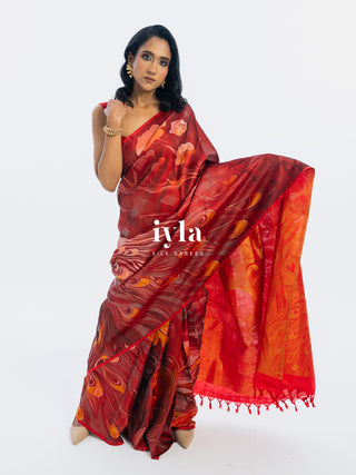 The Peacocks of the Sacred Grove Kanjeevaram