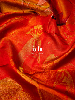 The Peacocks of the Sacred Grove Kanjeevaram