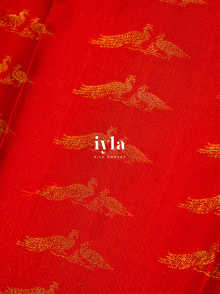 The Peacocks of the Sacred Grove Kanjeevaram