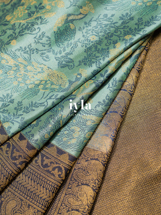 The Aqua Cloud Peacock Chronicles Kanjeevaram