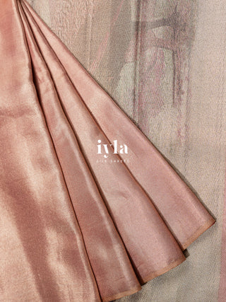 The Champagne Pink Peacock Weave Kanjeevaram