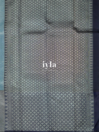 The Peacock Perch Pretty Kanjeevaram in Azure Blue