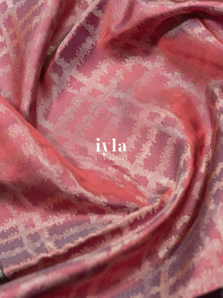 The Peacock Perch Pretty Kanjeevaram in Strawberry Pink