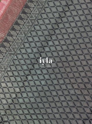 The Peacock Perch Pretty Kanjeevaram in Strawberry Pink