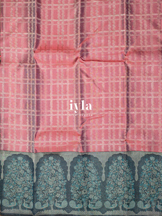 The Peacock Perch Pretty Kanjeevaram in Strawberry Pink