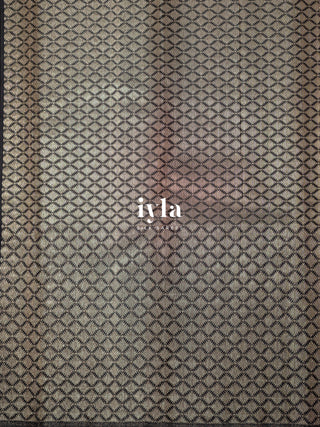 The Peacock Perch Pretty Kanjeevaram in Lavender Silver