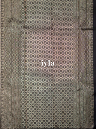 The Peacock Perch Pretty Kanjeevaram in Lavender Silver