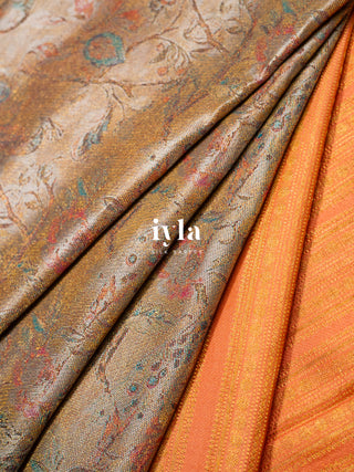The Peacock Symphony Kanjeevaram in Gold