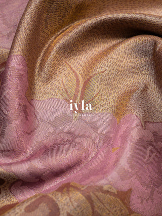 The Petunia Blooms Kanjeevaram Dipped in Gold