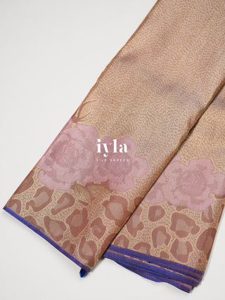 The Petunia Blooms Kanjeevaram Dipped in Gold