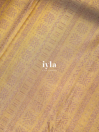 The Petunia Blooms Kanjeevaram Dipped in Gold