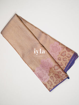 The Petunia Blooms Kanjeevaram Dipped in Gold