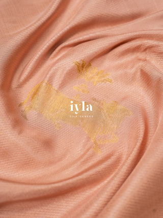 The Pichwai Painting Inspired Holy cows Kanjeevaram in Blush Pink