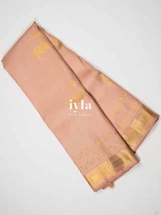 The Pichwai Painting Inspired Holy cows Kanjeevaram in Blush Pink