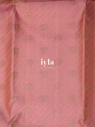 The Pichwai Sacred Cow and Calf Kanjeevaram in Flamingo Pink