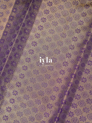 The Sacred Pichwai Weave Kanjeevaram in Frosted Purple