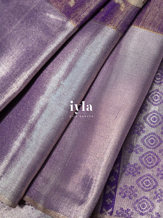 The Sacred Pichwai Weave Kanjeevaram in Frosted Purple