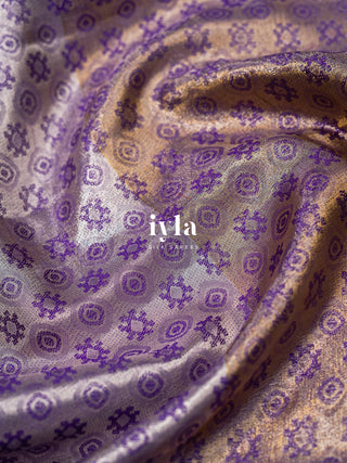 The Sacred Pichwai Weave Kanjeevaram in Frosted Purple