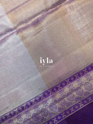 The Sacred Pichwai Weave Kanjeevaram in Frosted Purple