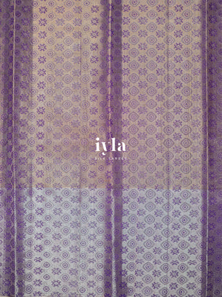 The Sacred Pichwai Weave Kanjeevaram in Frosted Purple