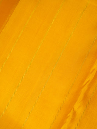 The Winter Pine Forest Kanjeevaram in Amber Yellow