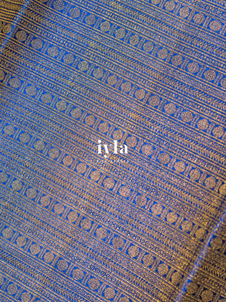 The Forest of Stillness Silk Saree in Iyla Blue