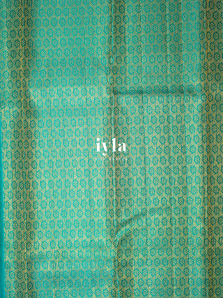 The Forest of Stillness Silk Saree in Iyla Blue