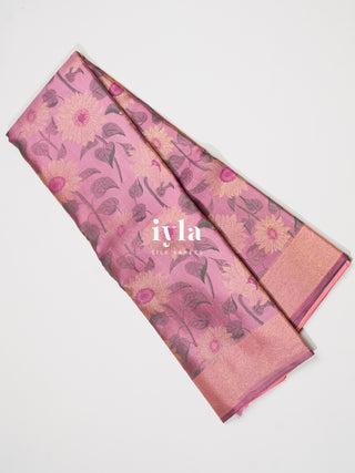 The Pink Carnation Daisy Delight Kanjeevaram